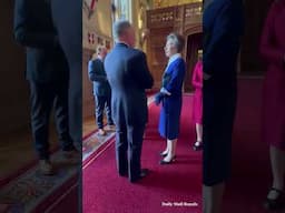Princess Anne and Duchess Sophie greet guests at Windsor Castle