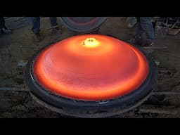 Amazing! The process of making an overwhelmingly large cast iron pots