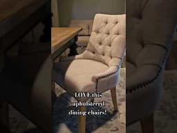 LOVE our new upholstered dining chairs! #diningroom #diningchair