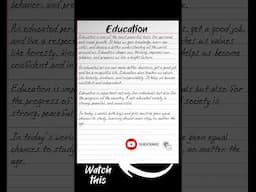 Essay on Importance of Education #essay #shorts #education #trending #viral