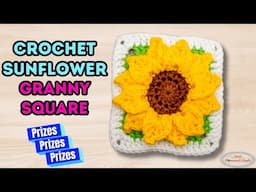Crochet This Gorgeous Sunflower Granny Square with Me! 🌻 FREE Pattern + Prizes!
