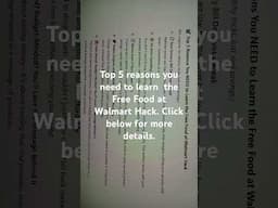 Top 5 Reasons You Need to Learn the food at Walmart Hack