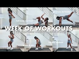 WEEK OF WORKOUTS *4 DAY SPLIT* | beginner weight training workout at home to prep for summer