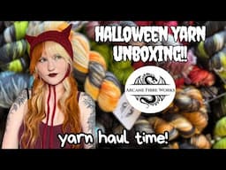 UNBOXING Halloween Yarn - Arcane Fibre Works Haul