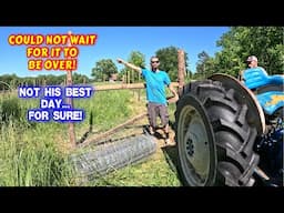 THE PEN THAT COULD HAVE BEEN. Not his finest day | fence work, couple builds homesteading off-grid |
