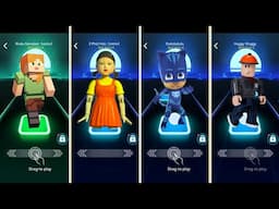 Minecraft 🆚 Squid Game 🆚 Catboy Dance 🆚 Roblox Dance Coffin Dance Cover Tiles Hop
