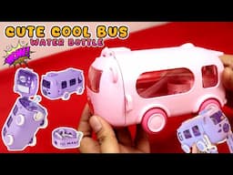 Water Bottle Cool Cute Bus Shape | Collapsible | Silicone | Bus Shape | Sport | Wheels Toddler | DIY