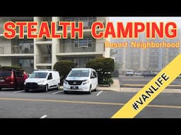 STEALTH Camping in a Resort Parking Lot - NEAR BEACH - #vanlife