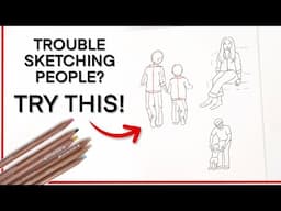 My Trick For Sketching Different Body Positions - Simple Figure Illustrations