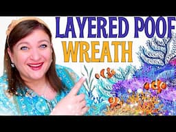 Try this Fun Seashell Deco Mesh No Fray Wreath Craft for Beginners!