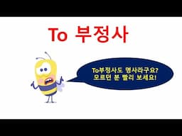 to 부정사.  명사의 종류 (11) #to부정사
