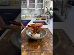 Sticky Sesame Chickpeas #easyveganrecipes #cooking #plantbasedcooking #chickpearecipes