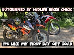 Proving I have no skills | With midlife biker chick | Crf250 rally | ktm 790 adventure