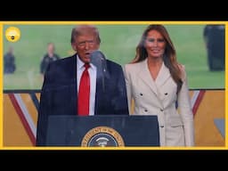 Trump celebrates 'fighting spirit' of US armed forces during military parade in DC