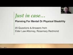 Planning Ahead with Legal Documents What do I need and when? w/ Rosemary Redmond May 12, 2025