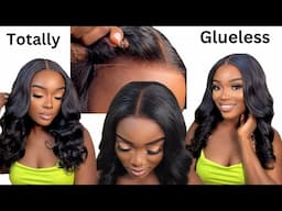 Glue where? Spray Where? No Glue! No Spray! Ready to go 22” 7x5 body wave hair ft WIGGINS.HAIR