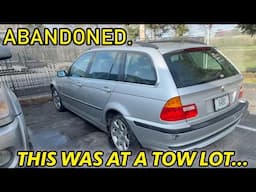 Abandoned BMW E46 WAGON With CRAZY MILES! Why Didn't Anyone Come Back For This? #Savedfromthecrusher