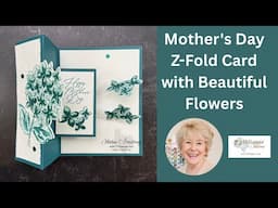 Mother's Day Z-Fold Card with Floating Flowers