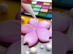 Flower cookie decoration #sugarcookiedecorating #decoration #food #tasty #art #fun