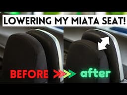 Installing Seat Lowering Brackets in my NC Miata!