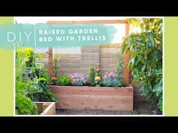 Building a Raised Planter Bed with Built In Trellis | DIY