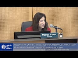 Select Committee on the Families, Education, Preschool & Promise (FEPP) Levy 6/12/2025
