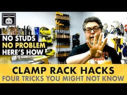 4 genius hacks for mounting a clamp rack without wall studs
