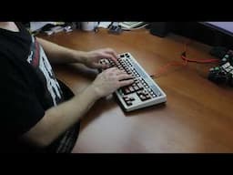Typing Demo XL - wooden keycaps / ZealPC Clickiez / 8BitDo keyboard