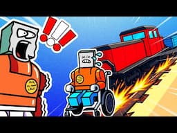 Two Friends Almost DIED Stopping a LEGO Train?! (Brick Rigs)