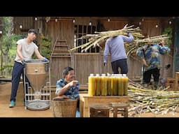 Sweet and Intoxicating Sugarcane Juice: We Made a Feeder for 6 Piglets / SUNG A PAO