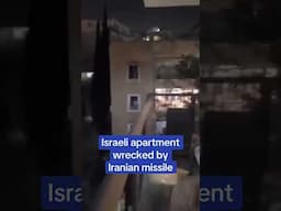 Israeli apartment wrecked by Iranian missile