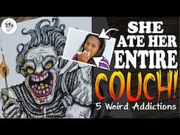 5 of the WEIRDEST ADDICTIONS || Addiction Monster ILLUSTRATION