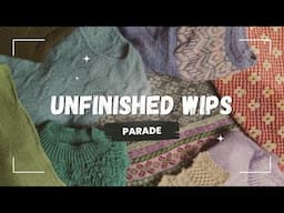 what's on my needles? finish or frog my languishing WIPs - The Woolly Worker Knitting Podcast