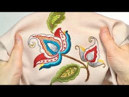 Crewel Work | Very Easy Stitches & Beautiful Design | Jacobean embroidery In detail