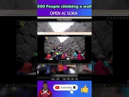500People Climbing a Wall at The Same Time
