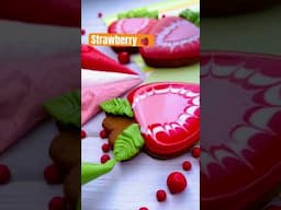 Strawberry cookie decoration #strawberry #spring #decoration #cookies #food #satisfying #shorts
