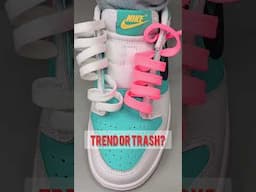 Creative ways to tie shoelaces  Nike 🔥 Trend or Trash? #lacing #lacestyle #sneakers