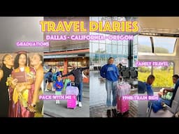 TRAVEL DIARIES ✈️ pack with me, travel prep, taking a train for the first time | California Vacay ☀️