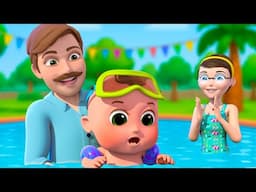 Baby Swimming Song | Baby Shark Family & More | Nursery Rhymes & Kids Songs | Joyful Jingles