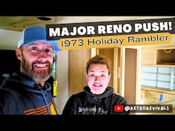 1973 Camper Renovation: Walls Up, Fridge In & a Cozy Fireplace!