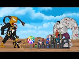 HULK, IRON MAN, SPIDERMAN vs Evolution Of GIANT VENOM Tung Tung Tung Sahur | SUPER HEROES ANIMATION