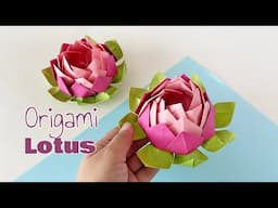 How to Make Origami Lotus | Origami Flower | Origami Tutorial | Paper Folding Flower