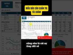 Mẫu báo cáo Quản trị Tài chính đơn giản nhưng hiệu quả cao #baocaoquantri #baocaotaichinh #dashboard