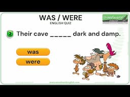 WAS WERE English Quiz | Can you get 20/20? | Past Tense of TO BE Quiz | Caveman's Family