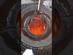 【Giant Glass Factory】Blown Glass Creation of Pale Blue Glass #Glassfactory #Sghr