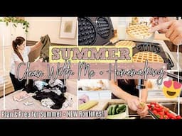 SUMMER PREP! CLEAN WITH ME & HOMEMAKING MOTIVATION + SUMMER ROUTINES