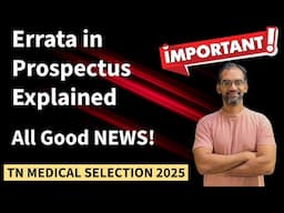 CERTAIN CLARIFICATION ERRATA ISSUED TO THE GOVT QUOTA PROSPECTUS UG MEDICAL AND DENTAL ADMISSION