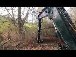 Shearex mulcher bringing an old trail back to life
