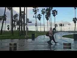 The skies are clearing at Venice Beach.