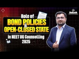 Bond Policies & Open-Closed States | NEET UG Counselling 2025 🤯